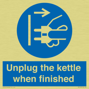 Unplug the kettle when finished